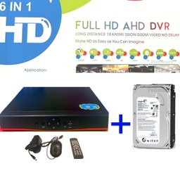 Dvr 4 Canais - Full Hd 1080p 6em1 + Hd 500gb App Xmeye - 3
