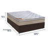 Cama Box Baú e Colchão Revolution Tecnopedic Molas Casal Castor:cama Box Baú Marrom e Colchão Revolu - 3