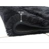 Tapete de Sala Felpudo Peludo Antiderrapante 2,00m X 1,40m - Preto Liso - 2