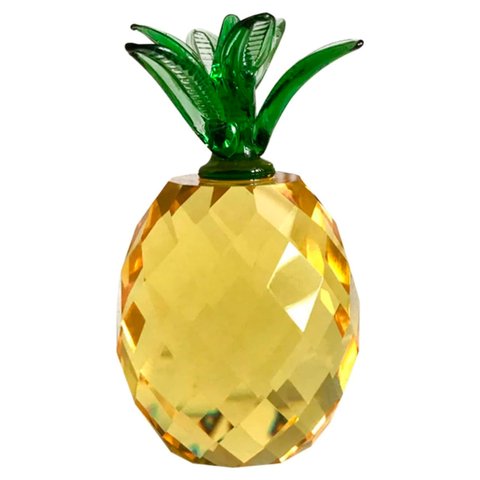 Decoração Ornamento de Cristal Abacaxi de Vidro Peso de Papel Enfeite de Mesa