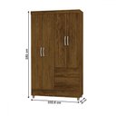 Ver imagem 4 de Guarda-roupa Solteiro San Diego 4 Portas 2 Gavetas Imbuia - Panorama Móveis