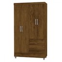 Ver imagem 2 de Guarda-roupa Solteiro San Diego 4 Portas 2 Gavetas Imbuia - Panorama Móveis