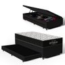 Cama Box Baú com Colchão de Espuma D45 Ortobom Airtech 150 + Auxiliar Unique Solteiro 88cm - 1