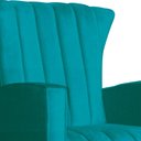 Ver imagem 4 de Poltrona Balanço C/ Puff Melinda Suede Azul Turquesa - Lm Decor