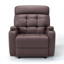 Ver imagem 2 de Poltrona do Papai Reclinável em Couro Cor Marrom Reclinação Elétrica - Modelo Florença