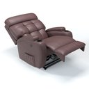 Ver imagem 5 de Poltrona do Papai Reclinável em Couro Cor Marrom Reclinação Elétrica - Modelo Florença