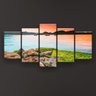 Quadro Decorativo Pedras No Mar 129x61 5 Peças - 2