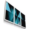 Kit 3 Quadro Decorativo Geometrico Triangulos Moderno - 1