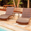Ver imagem 3 de 2 Espreguiçadeiras Bona e Mesa em Alumínio para Piscina, Jardim Trama Original