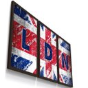 Ver imagem 1 de Kit 3 Quadro Decorativo Bandeira Inglaterra Londres