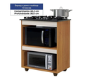 Ver imagem 3 de Balcão para Cooktop e Forno Turim Kaiki Móveis - Nature/off