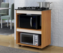 Ver imagem 1 de Balcão para Cooktop e Forno Turim Kaiki Móveis - Nature/off