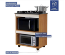 Ver imagem 4 de Balcão para Cooktop e Forno Turim Kaiki Móveis - Nature/off