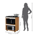 Ver imagem 6 de Balcão para Cooktop e Forno Turim Kaiki Móveis - Nature/off
