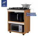 Ver imagem 5 de Balcão para Cooktop e Forno Turim Kaiki Móveis - Nature/off