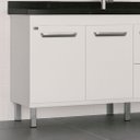 Ver imagem 3 de Gabinete de Cozinha Branco Amário Pia Balcão 144cm 100% Mdf:branco