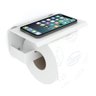 Porta Papel Higienico Celular Papeleira Ventosa Branco Elg - 2
