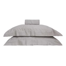 Jogo De Cama King Percal 300fios Linha Luxo Dobby Cinza - 2
