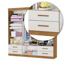 Ver imagem 6 de Guarda-Roupa Infantil com 6 Portas e 4 Gavetas 177cm Multimóveis CR35560 Madeirado/Off White