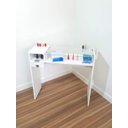 Ver imagem 3 de Mesa Manicure Esmalteiro Porta Toalha Tampo Vidro Gaveta