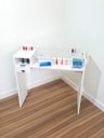 Ver imagem 3 de Mesa Manicure Esmalteiro Porta Toalha Tampo Vidro Gaveta