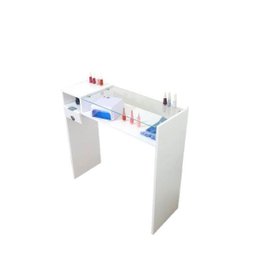 Mesa Manicure Esmalteiro Porta Toalha Tampo Vidro Gaveta - 7