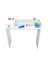Ver imagem 1 de Mesa Manicure Esmalteiro Porta Toalha Tampo Vidro Gaveta