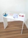 Ver imagem 2 de Mesa Manicure Esmalteiro Porta Toalha Tampo Vidro Gaveta