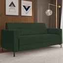 Ver imagem 2 de Sofá 3 Lugares Sala Living Industrial 180cm Senna K01 Veludo Verde - Lyam Decor