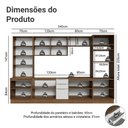 Ver imagem 3 de Armário de Cozinha Completa 340 X 60 cm Rustic/Branco Veludo Lux Madesa 04