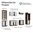 Ver imagem 4 de Armário de Cozinha Completa 340 X 60 cm Rustic/Branco Veludo Lux Madesa 04