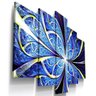 Quadro Decorativo Vitral Flor Espectral Azulado Moderno - 1