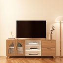 Ver imagem 1 de Rack para Tv até 75 Polegadas Murano 2 Portas 2 Gavetas Cinamomo/off White - Artely