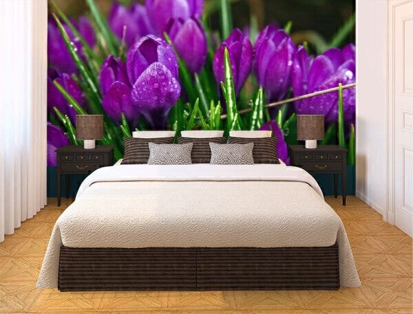 Papel de Parede de Flores 0003 - Papel de Parede Paisagem 5m - 2