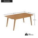 Ver imagem 3 de Mesa de Jantar 4 Lugares 120cm Retangular Retrô Multimóveis Crjcm-MES002 Cinamomo