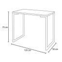 Ver imagem 7 de Kit Mesa para Computador Escrivaninha Porto Preto 120cm e Cadeira Eiffel Charles Eames Branco