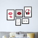 Ver imagem 2 de Kit 5 Quadros Grande Decorativos Vaidade Feminina Los Quadros