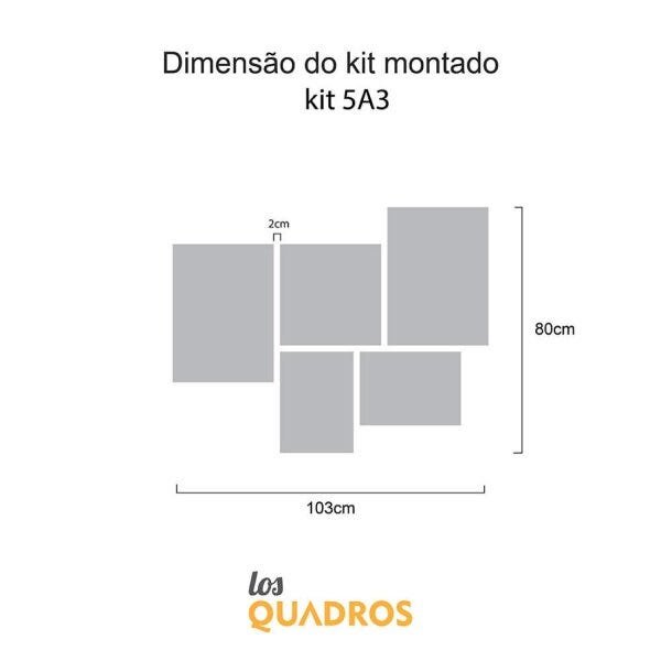 Kit 5 Quadros Grande Decorativos Vaidade Feminina Los Quadros - 3