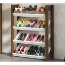 Ver imagem 7 de Closet Modulado Aberto 4 Prateleiras Multiuso 69cm Az1025 Tecno Mobili - Nogal/branco