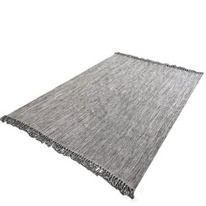 Tapete Cinza Mesclado 2,00 x 1,50 Sala Artesanal em Algodão