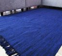 Ver imagem 2 de Tapete Azul 2,00 x 1,50 Sala Quarto Artesanal em Algodão Liso