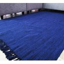 Ver imagem 2 de Tapete Azul 2,00 x 1,50 Sala Quarto Artesanal em Algodão Liso