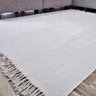 Tapete Cinza 2,00 x 1,50 Sala Quarto Artesanal em Algodão Liso - 2