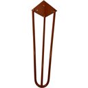 Ver imagem 6 de Kit 03 Pés de Ferro Aço Hairpin Legs 30 Cm Bronze A01 Sofá Móveis Mesa - Inoviza