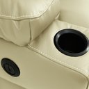 Ver mais imagens de Poltrona do Papai Sala de Cinema Mia Reclinável Retrátil Power Elétrico Base Fixa Couro Off White G4