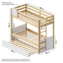 Ver imagem 3 de Treliche Infantil New Garden Casatema MadeiraOriginals Marrom/Branco