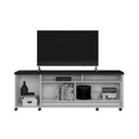 Ver imagem 3 de Rack para Tv até 75 Polegadas Dallas com 3 Portas e Rodízios Jequitibá/off White - Lukaliam