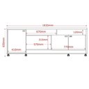 Ver imagem 4 de Rack para Tv até 75 Polegadas Dallas com 3 Portas e Rodízios Jequitibá/off White - Lukaliam
