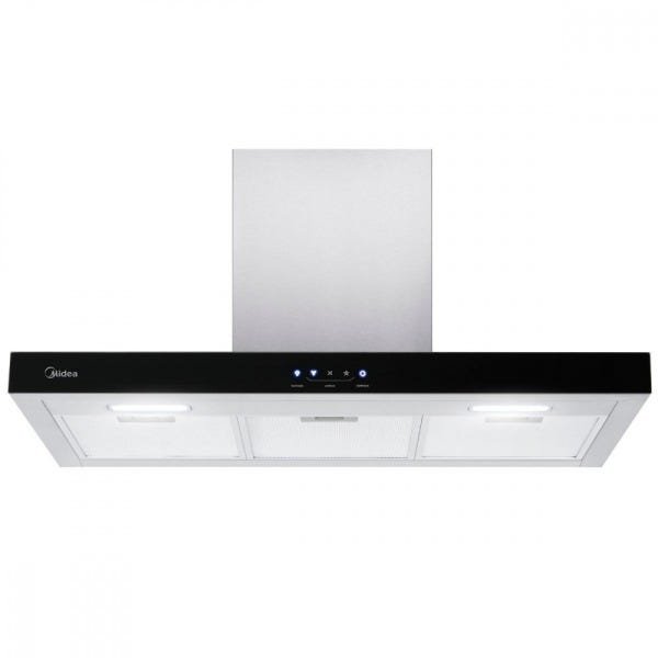 Coifa de Parede Midea Pro Touch 90cm Inox Preto RTA - 220V