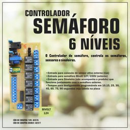 Controlador de Semáfaro - Digital 6 Níveis Bivolt - Ipec - 3